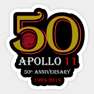 50th Anniversary Apollo 11 Sticker